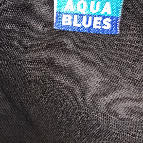 Vintage Aqua Blue 2Pcs Shirt/ Vest Set, Size M-L - Picture 16 of 16